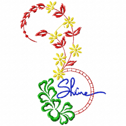 Flowers And Tree Embroidery Design 12